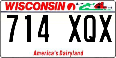 WI license plate 714XQX