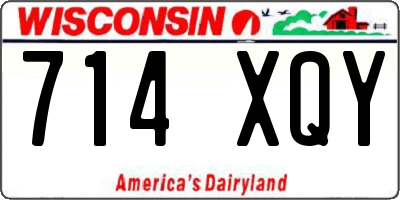 WI license plate 714XQY