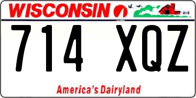 WI license plate 714XQZ