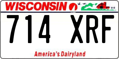 WI license plate 714XRF