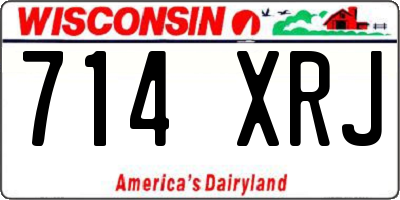 WI license plate 714XRJ