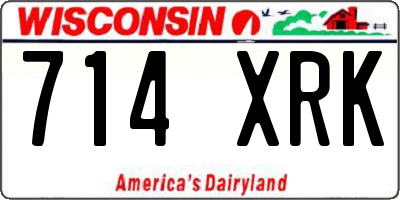 WI license plate 714XRK