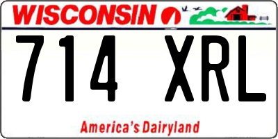 WI license plate 714XRL