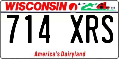 WI license plate 714XRS