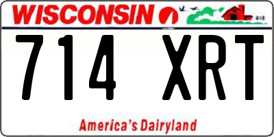 WI license plate 714XRT