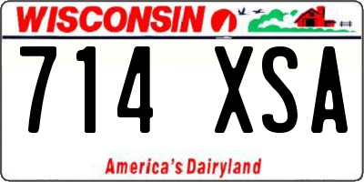 WI license plate 714XSA