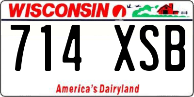 WI license plate 714XSB