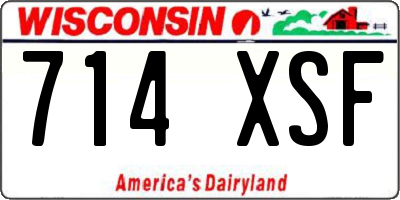 WI license plate 714XSF