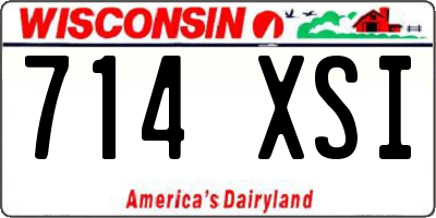 WI license plate 714XSI