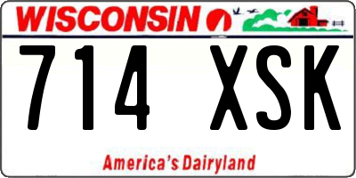 WI license plate 714XSK