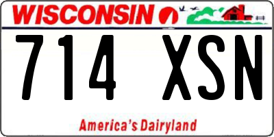WI license plate 714XSN