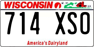 WI license plate 714XSO