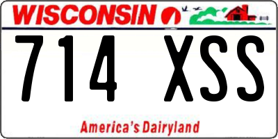 WI license plate 714XSS