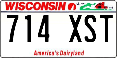 WI license plate 714XST