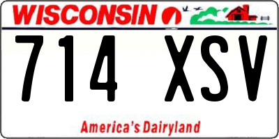 WI license plate 714XSV