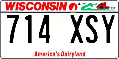 WI license plate 714XSY