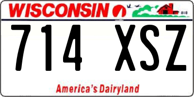 WI license plate 714XSZ