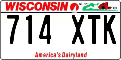 WI license plate 714XTK