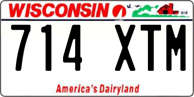 WI license plate 714XTM