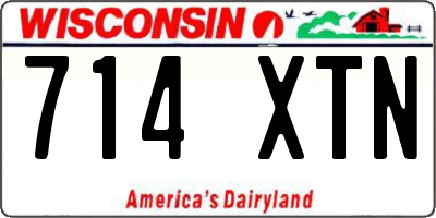 WI license plate 714XTN