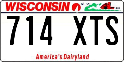 WI license plate 714XTS