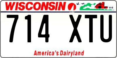 WI license plate 714XTU
