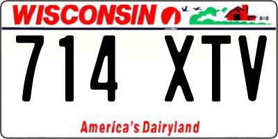 WI license plate 714XTV