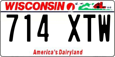 WI license plate 714XTW