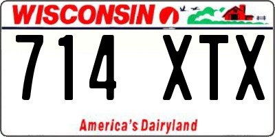 WI license plate 714XTX
