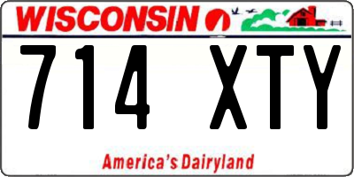 WI license plate 714XTY