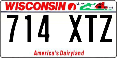WI license plate 714XTZ
