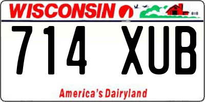 WI license plate 714XUB