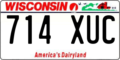 WI license plate 714XUC
