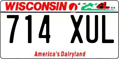 WI license plate 714XUL