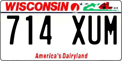 WI license plate 714XUM