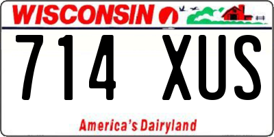 WI license plate 714XUS