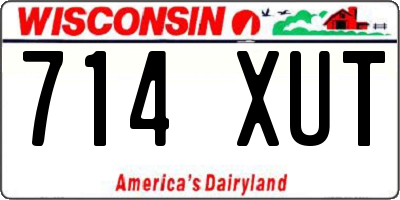 WI license plate 714XUT