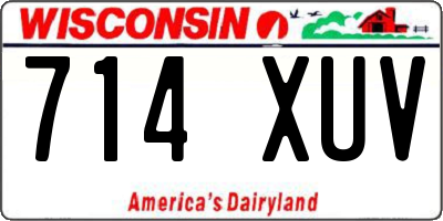 WI license plate 714XUV