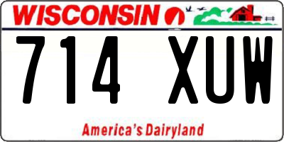 WI license plate 714XUW