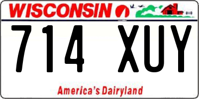 WI license plate 714XUY