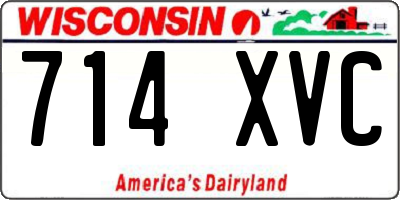 WI license plate 714XVC