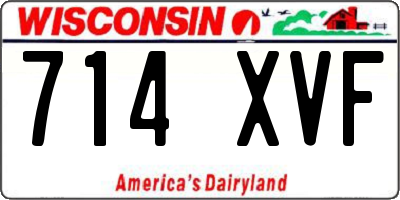 WI license plate 714XVF