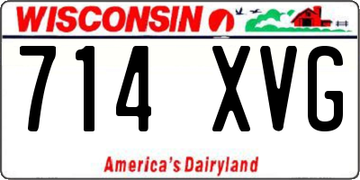 WI license plate 714XVG