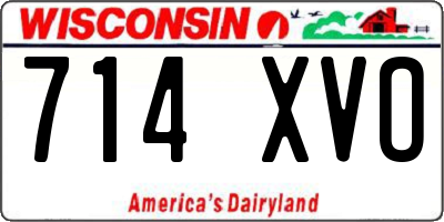 WI license plate 714XVO