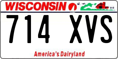 WI license plate 714XVS
