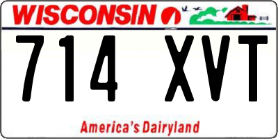 WI license plate 714XVT