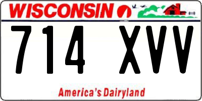 WI license plate 714XVV