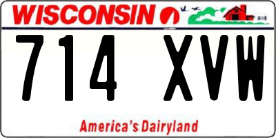 WI license plate 714XVW