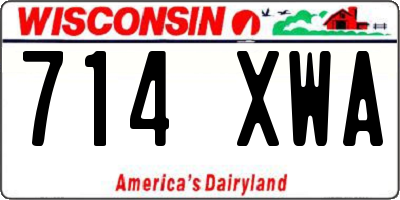 WI license plate 714XWA