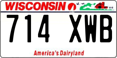 WI license plate 714XWB